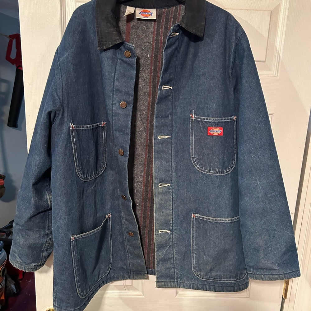 Dickies blanket-lined denim chore coat
